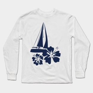 Pacific ocean sailing blue Long Sleeve T-Shirt